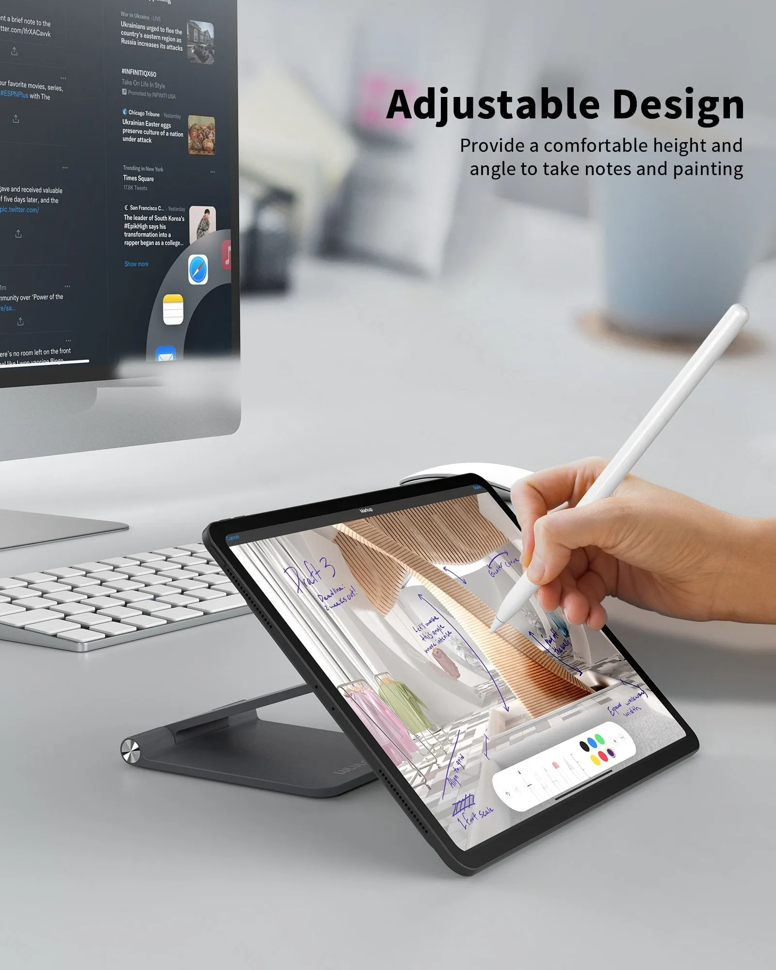 360 Ipad Stand Holder - Magnetic Stand For iPad Pro