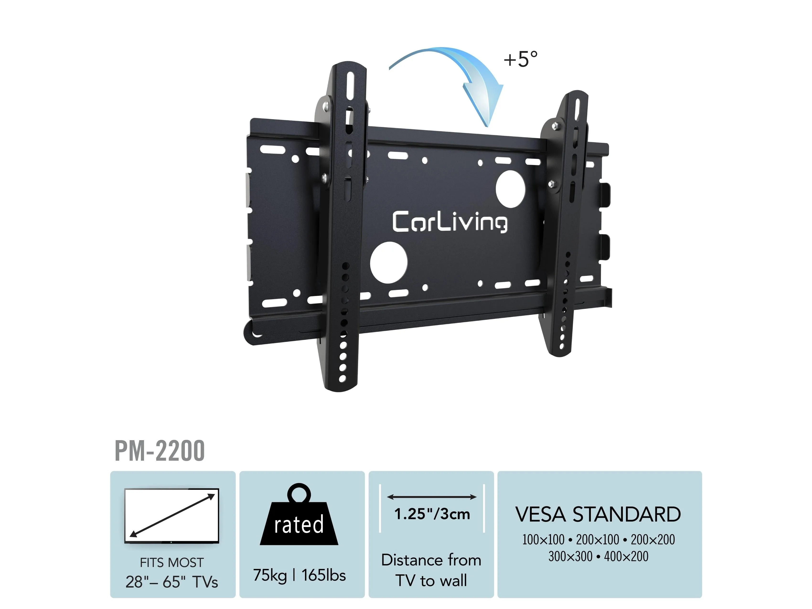 65 inch TV Wall Mount, 27" - 65" TVs