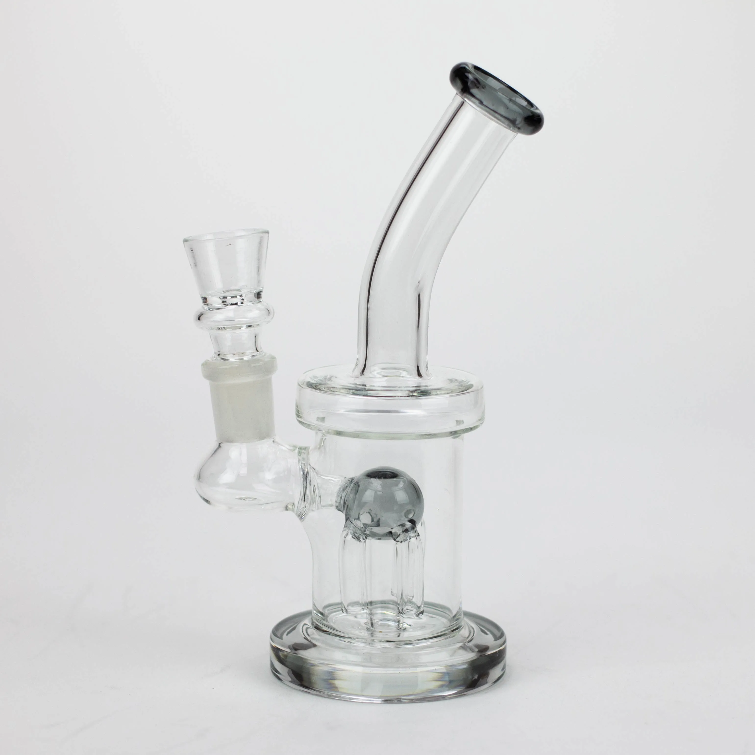 6.5" assorted color glass bong with tree arm diffuser