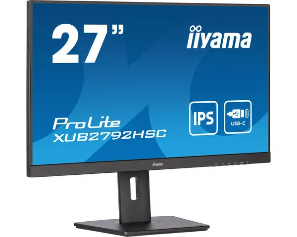 68,6Cm/27'' (1920X1080) Iiyama Xub2792hsc-B5 16:9 4Ms Ips Hdmi Displayport Usb-C Vesa Pivot Speaker Full Hd Black