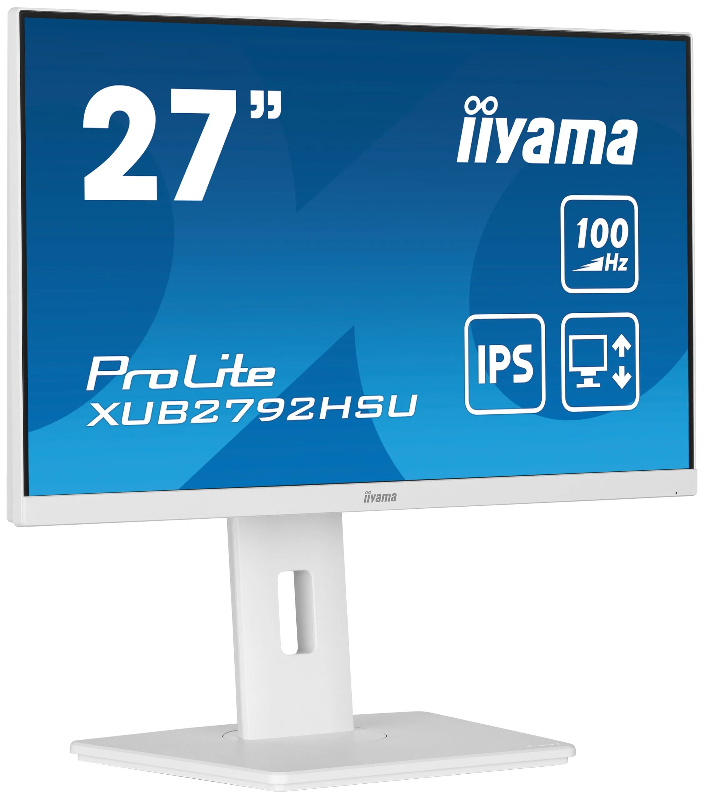 68,6Cm/27" (1920X1080) Iiyama Prolite Xub2792hsu-W6 16:9 Fhd Ips 100Hz 0,4Ms Hdmi Dp Usb Ls Pivot Vesa White