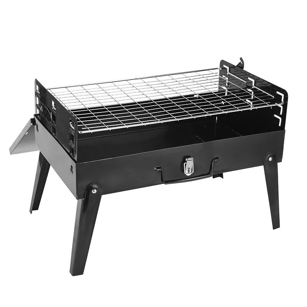 Charcoal BBQ Grill Hibachi Barbecue Portable Folding Steel Roast Camping Picnic