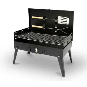 Charcoal BBQ Grill Hibachi Barbecue Portable Folding Steel Roast Camping Picnic