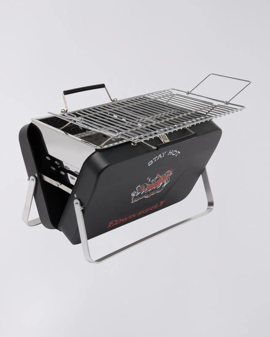 Edwin Portable Stainless Steel BBQ - Black