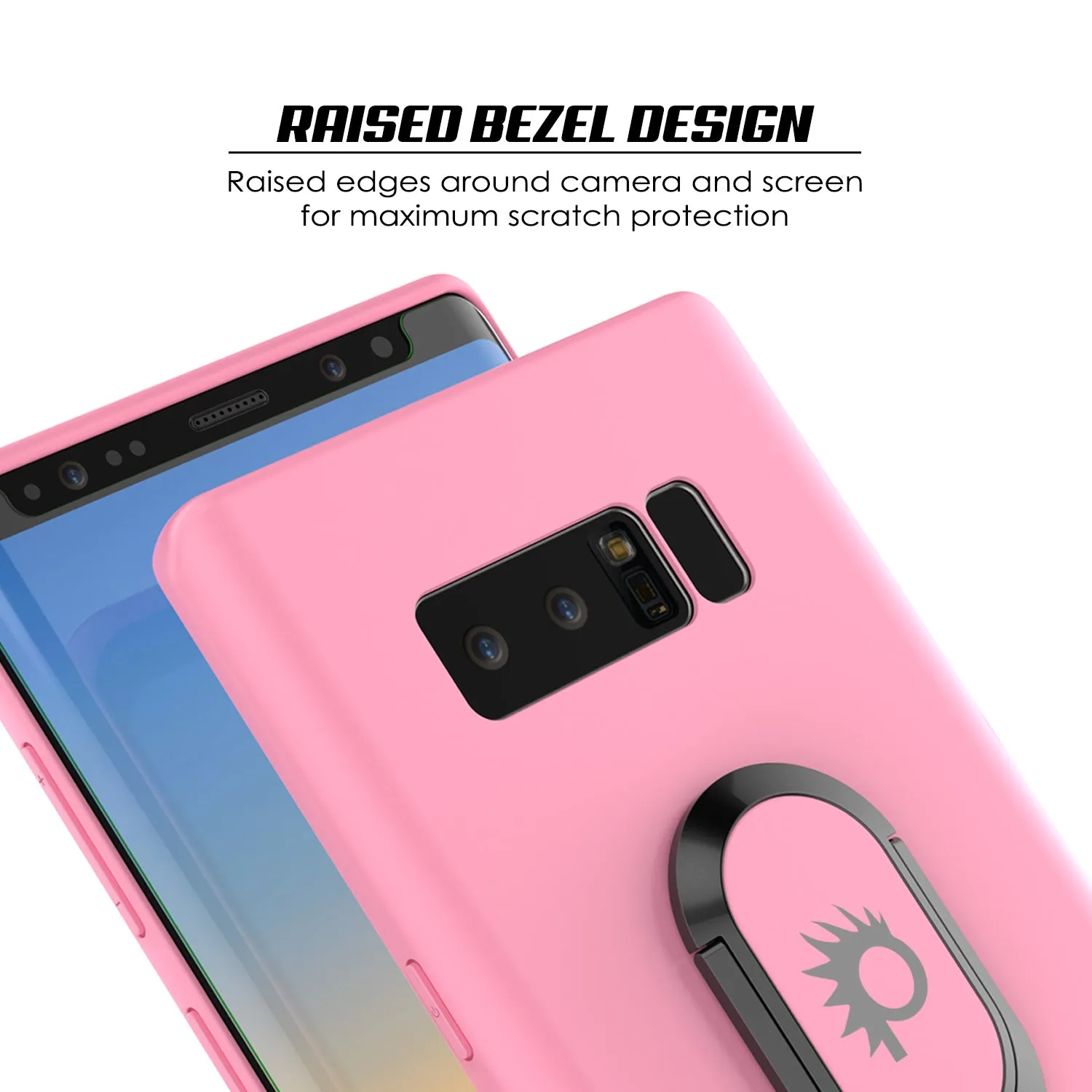 Galaxy Note 8 Punkcase Magnetix Screen Protector Slim Case [Pink]