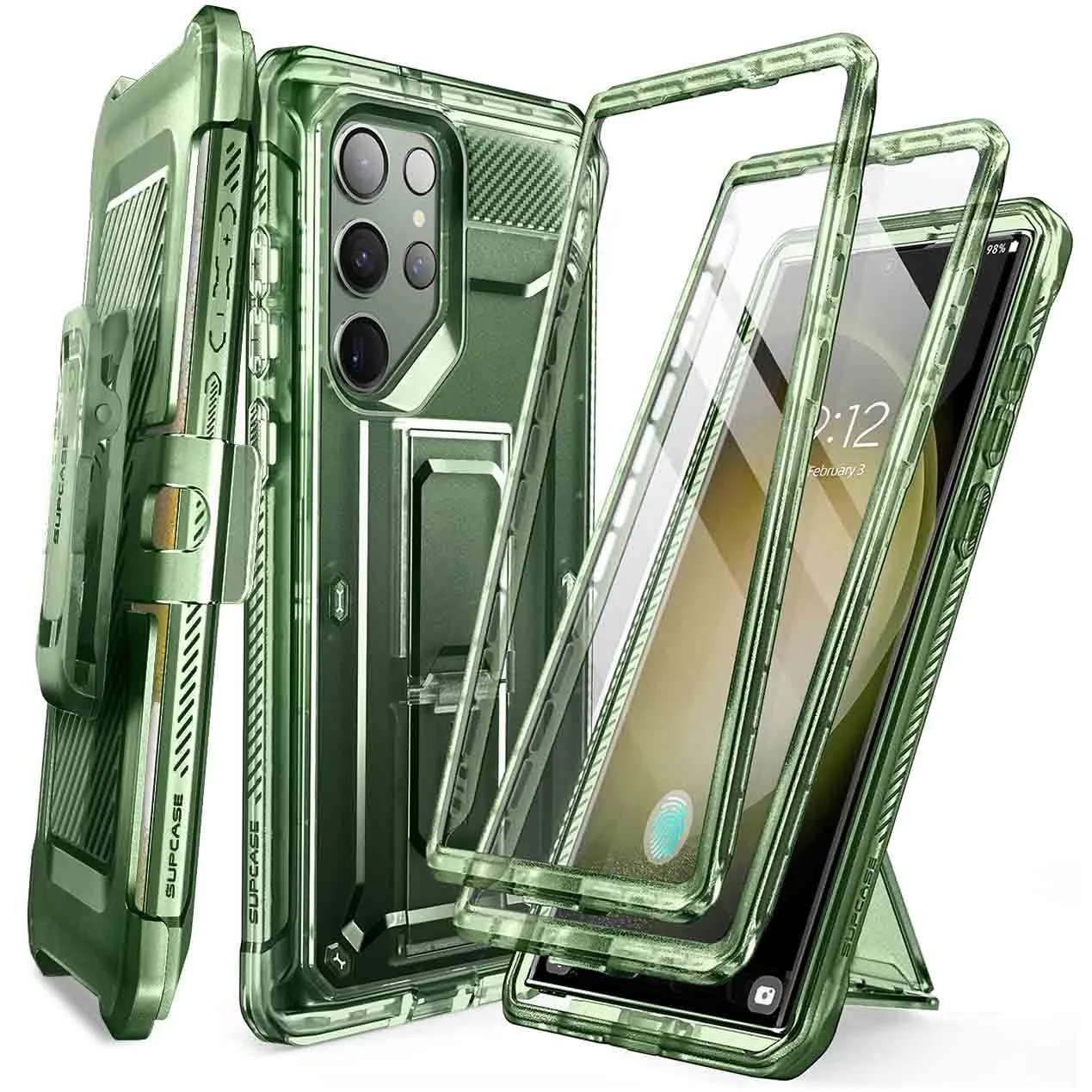 Galaxy S23 Ultra Unicorn Beetle PRO Screen Protector Case-Green Fog