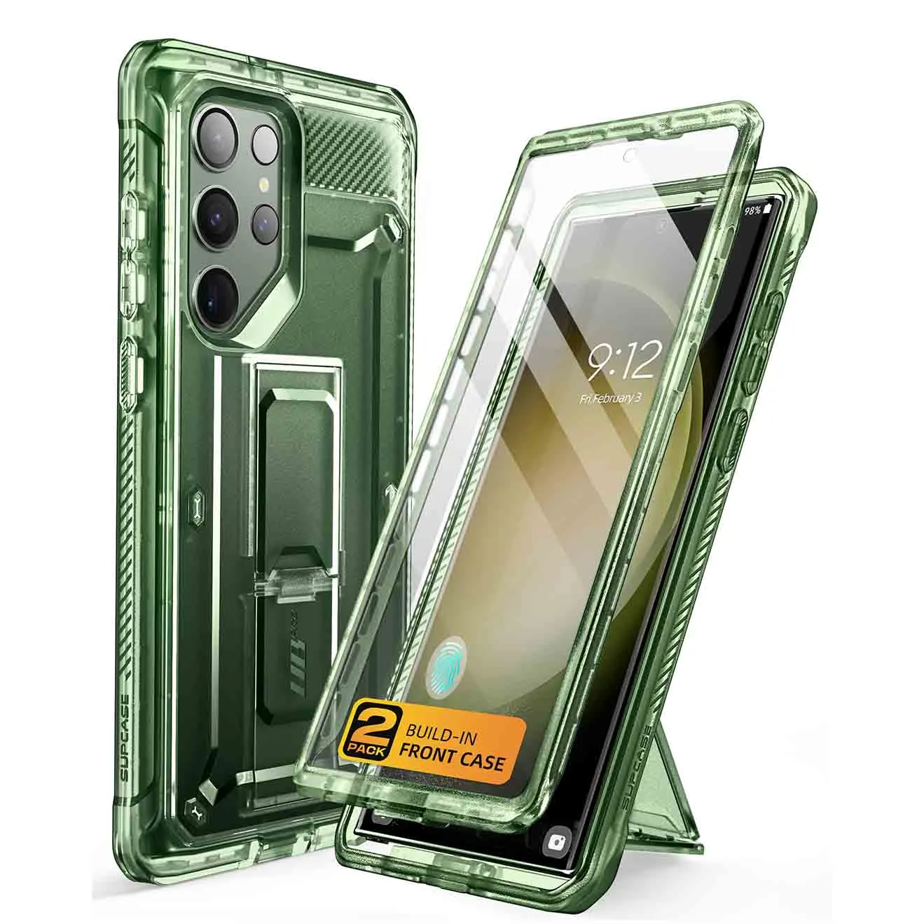 Galaxy S23 Ultra Unicorn Beetle PRO Screen Protector Case-Green Fog