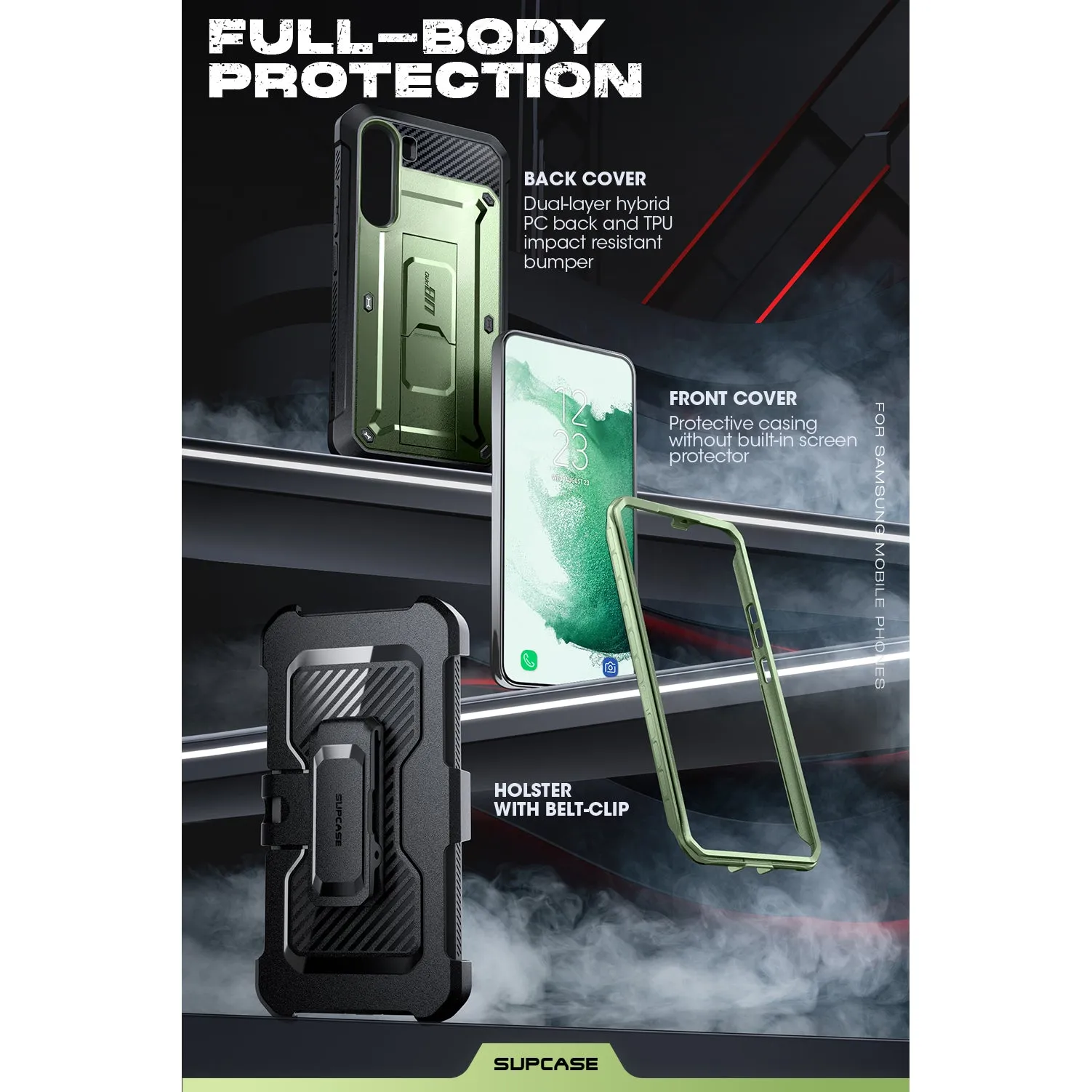 Galaxy S23 Unicorn Beetle PRO Rugged Case-Dark Green