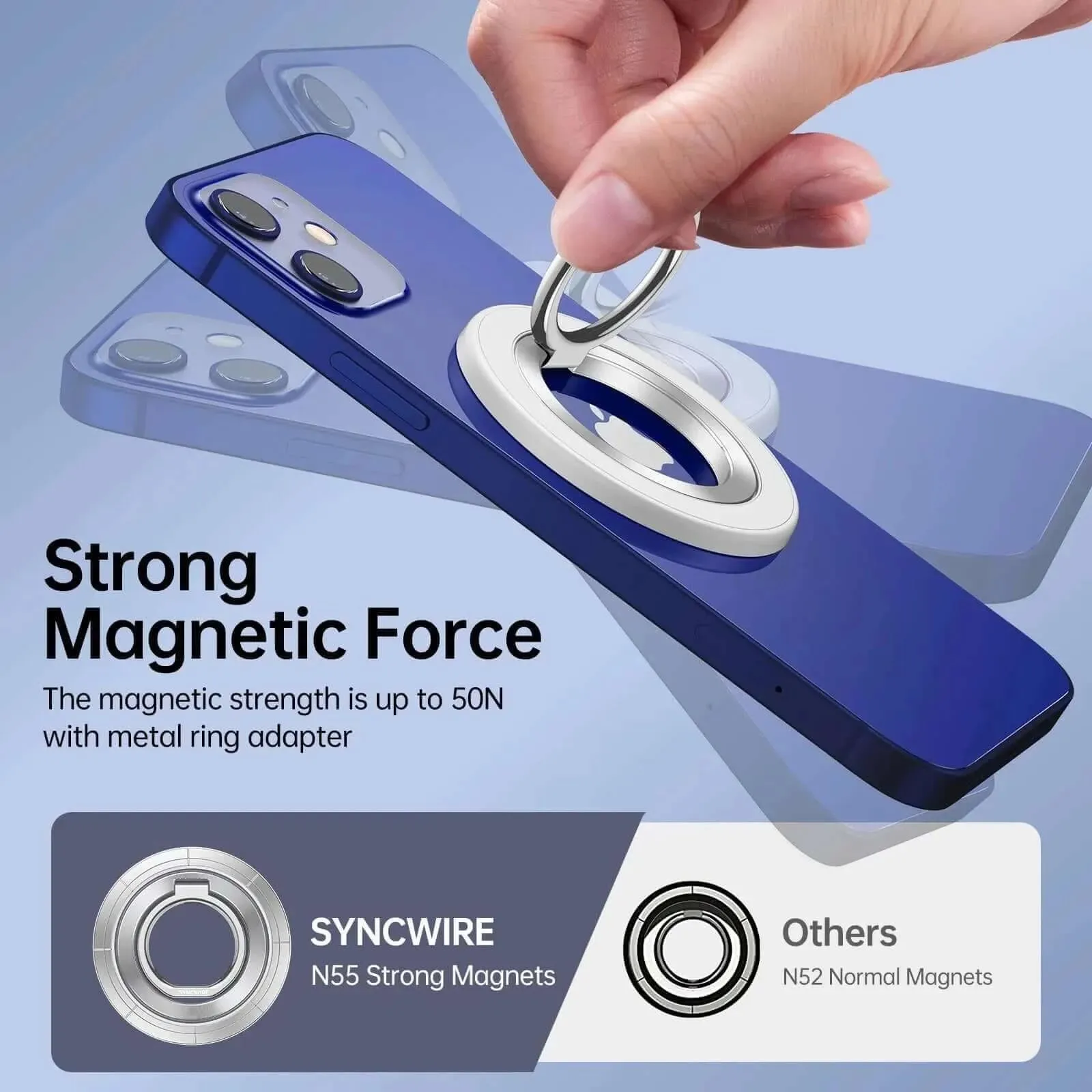 Magnetic Phone Ring Holder