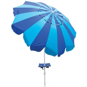 RIO | 7 ft. Umbrella with Integrated Sand Anchor - Blue Stripes