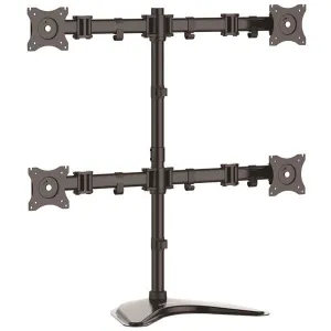 Startech.Com Quad Monitor Stand - Articulating - Supports Monitors 13" To 27" - Adjustable Vesa Four Monitor Stand For 4