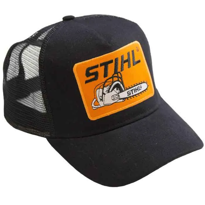 STIHL Hat Mesh Back Snap Closure in Black