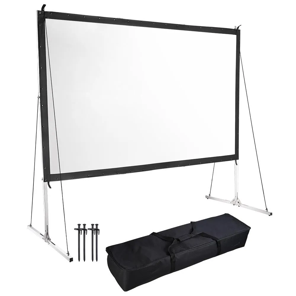 TheLAShop 120" 16:9 Portable Outdoor Projector Screen w/ Frame Freestanding Bag