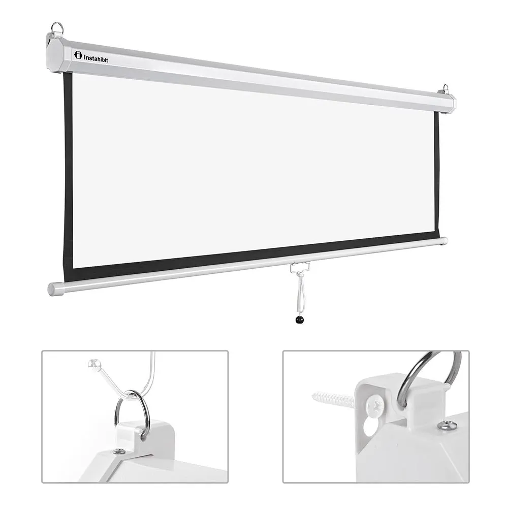 TheLAShop 72" Projector Screen Manual Pull Down 4:3 (57"x43")