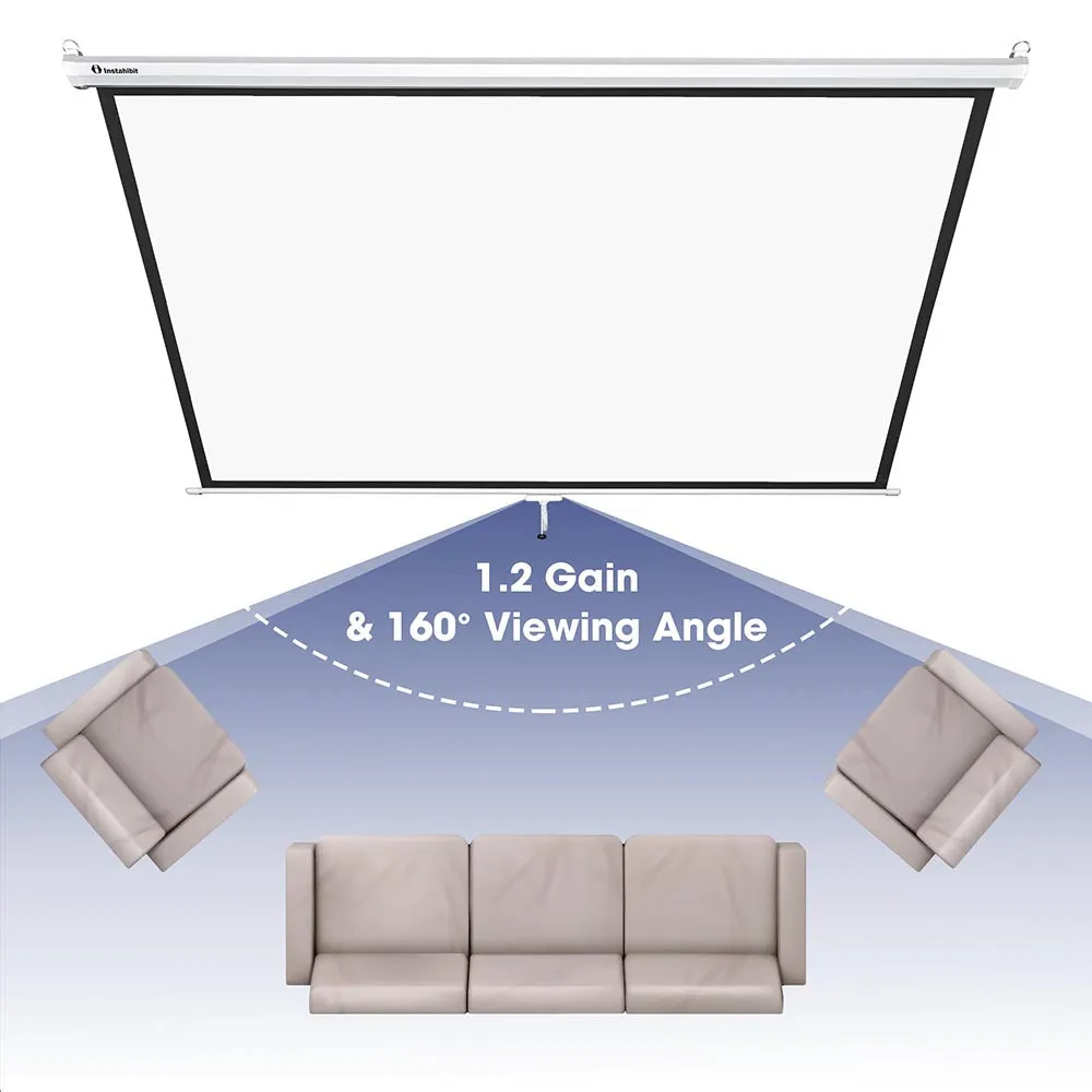 TheLAShop 72" Projector Screen Manual Pull Down 4:3 (57"x43")